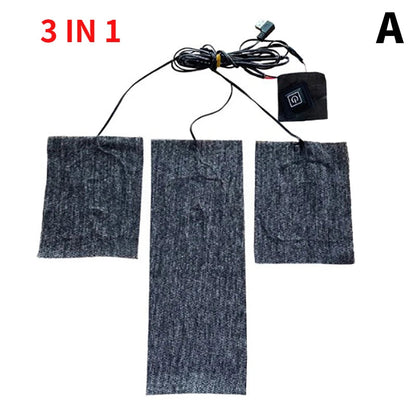 100% brand new 1/4PCS USB 5V Carbon Fiber Heating Pad Hand Warmer USB Heating Film Electric Winter Infrared Fever Heat Mat TechElect