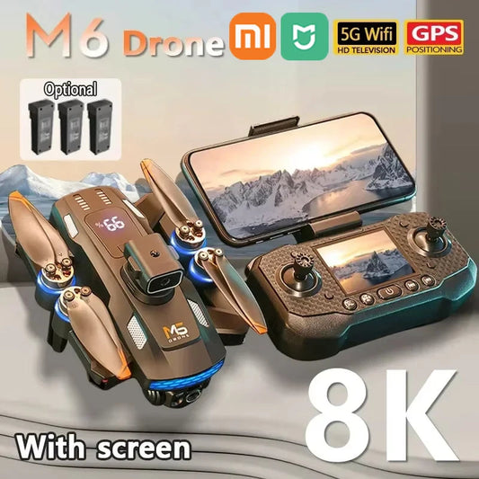 Xiaomi MIJIA M6 Drone Professional 8K Camera Dron 5G WIFI FPV UAV With screen remote control RC Dron avoidance Aerial Quadcopter Techelectronicx