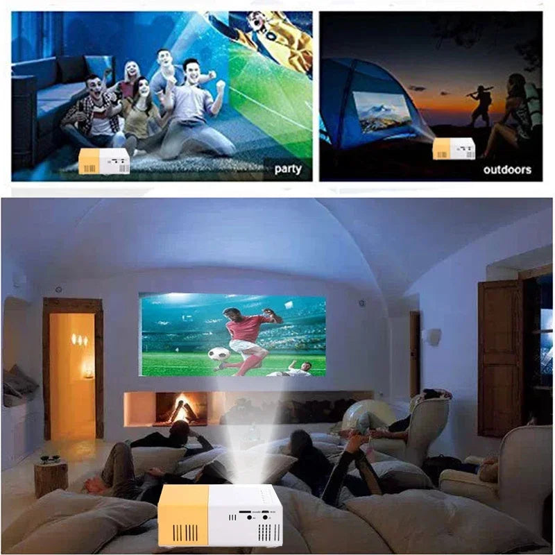 YG300 Portable Mini Movie Projector Suitable For Outdoor Camping/ Drive-in/ Home Theater Projectors With 30000 Hours Long Life TechElect