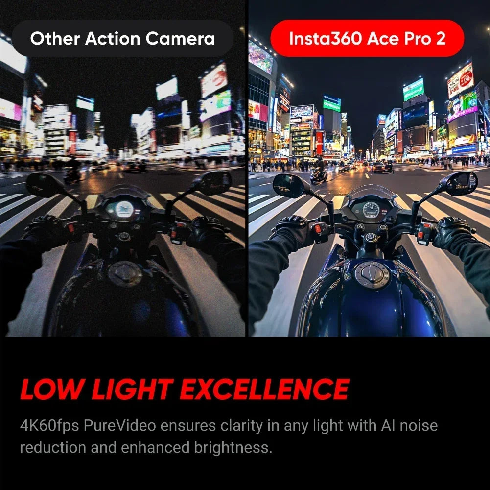 100% Original Insta360 ACE PRO 2 action camera Dual Battery Get-Set Bundle (Mini 2-in-1 Tripod + 128GB) TechElect
