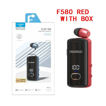Fineblue-Auriculares Inalámbricos F580, Dispositivo De Audio Con Clip, Lotus, Bluetooth 5,3, Micrófono, Pantalla De Alimentaci TechElect