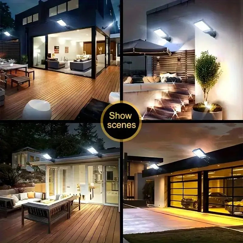 1/2/4-Pack Solar Street Lights, 108 COB LED Outdoor Wall Lights with Remote Control and Motion Sensor, Adjustable 3 Modes, Suita Techelectronicx