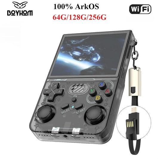 100% ArKOS R36XX Retro Handheld Game Console Linux System 3.5 Inch IPS Screen 64/128GB/256GB Game Player R36S updated version Techelectronicx