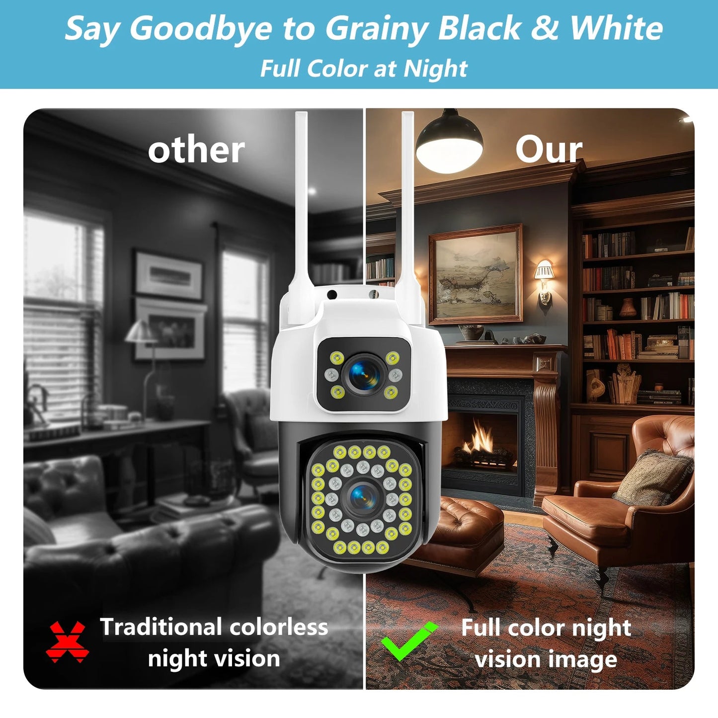 4K 8MP WiFi Surveillance Camera Wifi Outdoor Dual Lens PTZ IP Camera Auto Tracking Audio Video ONVIF Security CCTV Camera YOOSEE TechElect