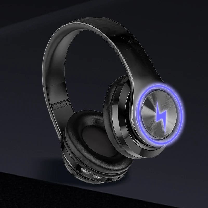 Wireless Bluetooth 5.0 Headphone With Microphone On-Ear Headset Stereo Sound Earphones Sports Gaming Foldable Headphones - TechElect