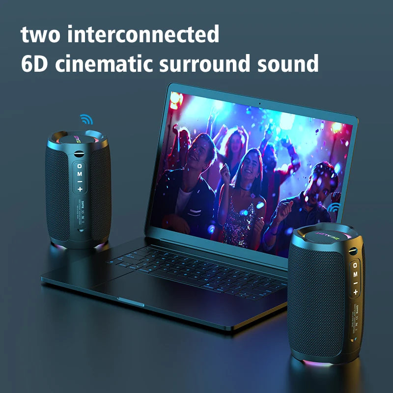 ZEALOT-S49 Portable bluetooth speaker 360°Stereo Sound 20W IPX6 waterproof wireless bluetooth   5.0 Excellent Bass Performace Techelectronicx