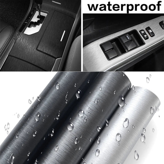 Vinyl Wrap Matt Brushed Aluminum Vinyl Wrap Film Waterproof PVC Foil Vehicle DIY Sticker Air Release Car Styling Car Accessories Techelectronicx