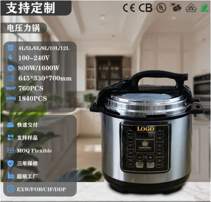 YYHC- 6L electric pressure cooker multifunctional cookware with non-stick coating inside the cooker Hotel pressure cooker Techelectronicx