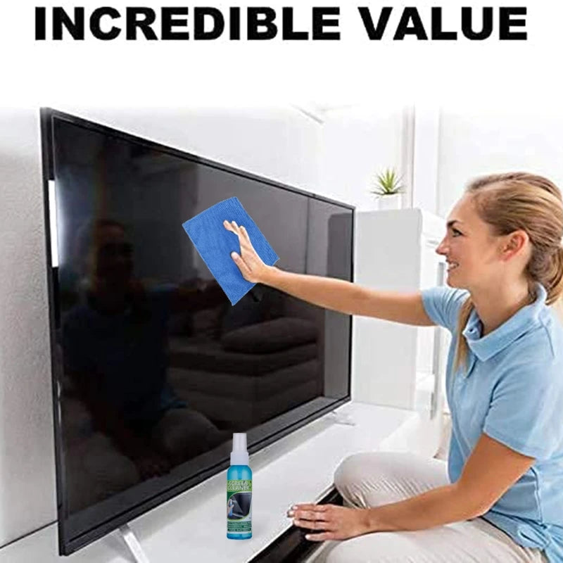 1 Set Brush Cloth Liquid High Qulity Screen Cleaning Kit for LCD TV Tablet Phone Pad Laptop Computer Camera Lens Cleaner TechElect