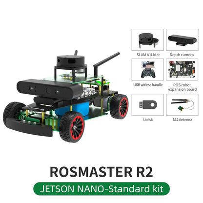 Yahboom ROSMASTER R2 ROS2 Robot Programmable Car Ackerman Structure for Jetson NANO/Orin NX SUPER/Orin NANO SUPER/Raspberry Pi 5 TechElect