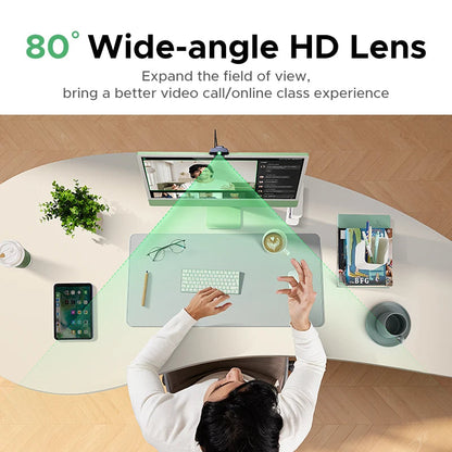 【RU】 UGREEN 2K Web cam with Microphone, Full HD 2K, Auto Light Correction, Video Webcam for Streaming Techtronicx