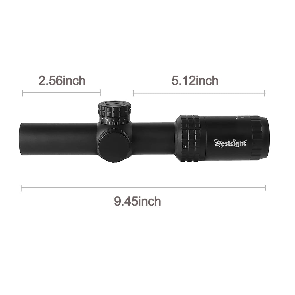 1-5X24 Tactical Optical Rifle Scope Red and Green Illuminated Reticle Hunting Scopes Compact Scope Ar15 Sight Techelectronicx