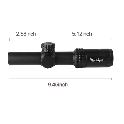 1-5X24 Tactical Optical Rifle Scope Red and Green Illuminated Reticle Hunting Scopes Compact Scope Ar15 Sight Techelectronicx