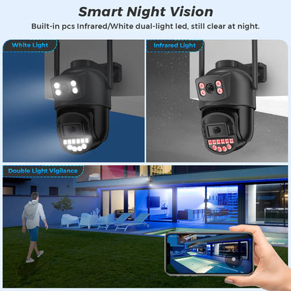10MP 5K Dual Lens PTZ IP Camera with Dual Screen 8MP Ai Human Detection Auto Tracking Wireless Outdoor Surveillance Camera O-KAM TechElect