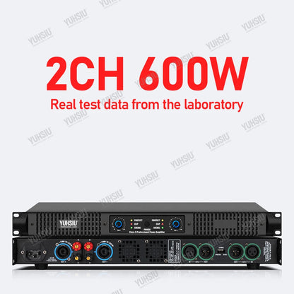 YUHSIU Professional Digital AMP 1U Class D Hifi High Power Amplifier 800W 2Channels For KTV Disco DJ Stage Karaoke Audio Speaker Techelectronicx