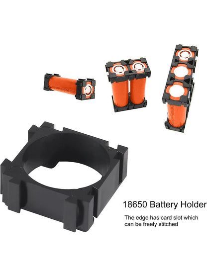 100Pcs 18650 Lithium Battery Holder, Plastic Battery Pack Bracket Cylindrical Cell Battery Stand Cell Spacer for DIY Fixed Batte Techelectronicx