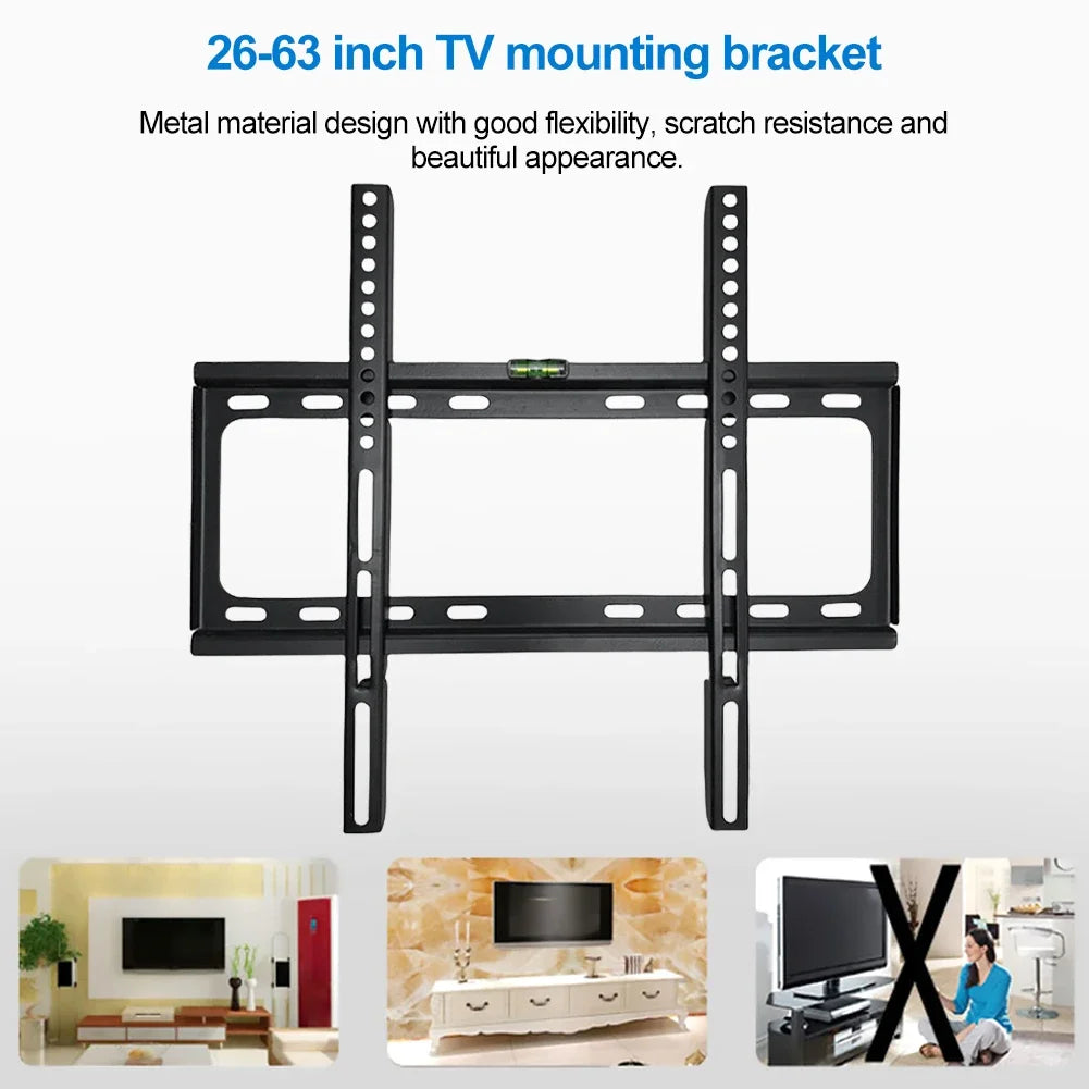 26-63inch TV Wall Mount Bracket Universal Flat Panel TV Frame Adjustable TV Mount Monitor Holder with Level for LCD LED Monitor TechElect