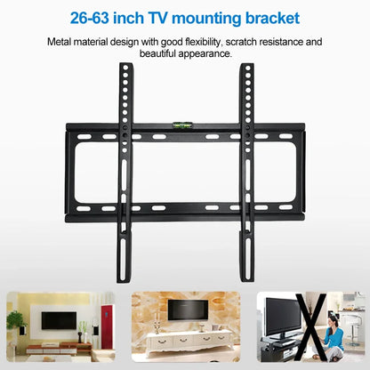 26-63inch TV Wall Mount Bracket Universal Flat Panel TV Frame Adjustable TV Mount Monitor Holder with Level for LCD LED Monitor TechElect