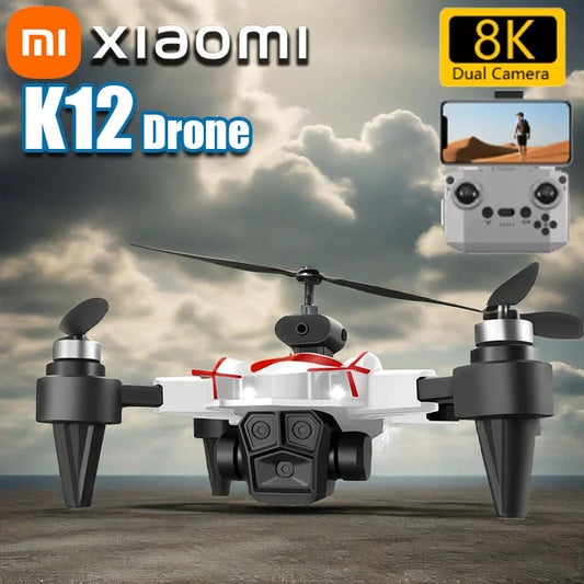 Xiaomi K12 Max Professional Mini Drone 8K Three Camera Obstacle Avoidance Brushless Remote Control Aerial Photography Toys Techelectronicx