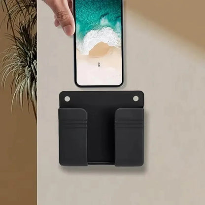4-1PCS Multifunction Mobile Phone Holder Wall Mounted Storage Box Punch Free Mobile Phone Charging Dock Stand Organizer Brackets Techelectronicx
