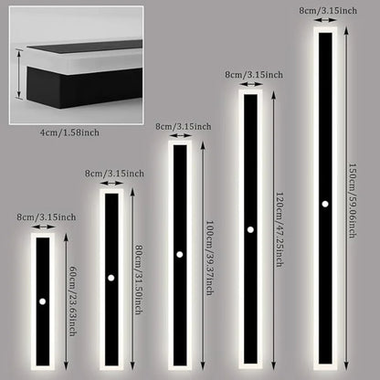 110- 240V IP65 Waterproof Porch Lamp LED Long Garden Lamp for Villa Garage Lighting FixtureOutdoor Wall Light With Motion Sensor TechElect