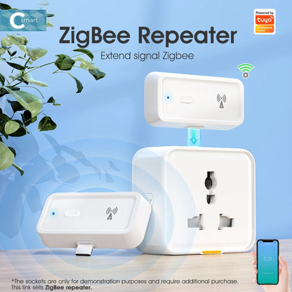 ZigBee Range Extender Works with ZigBee Gateway Hub Type C Smart Home Automation Devices Output Power Up To 20db for Home Office Techelectronicx