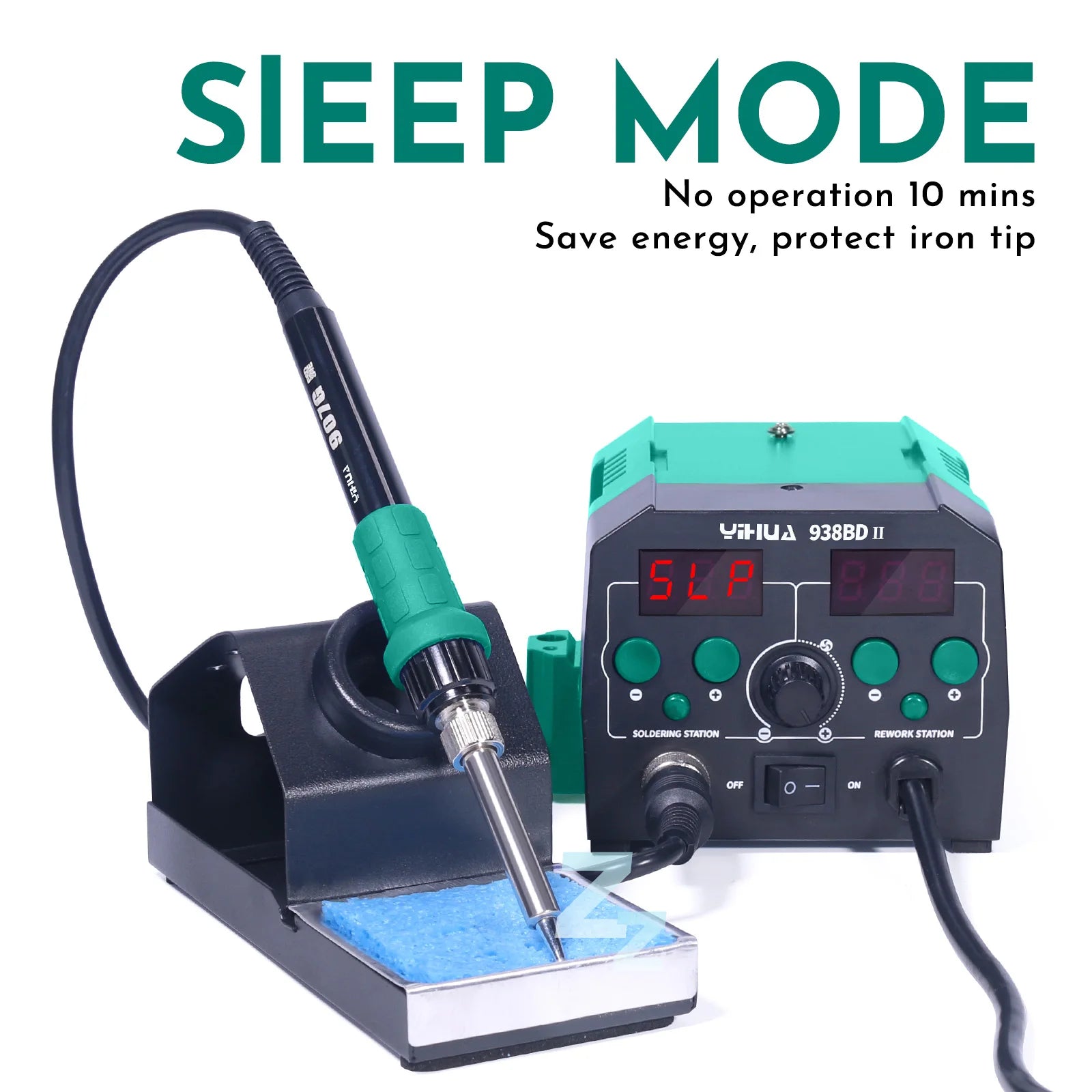YIHUA 938BD-II 740W Hot Air Gun BGA Rework Station SMD Soldering Iron Desoldering Station LED Lamp Digtal Display Welding Tool TechElect
