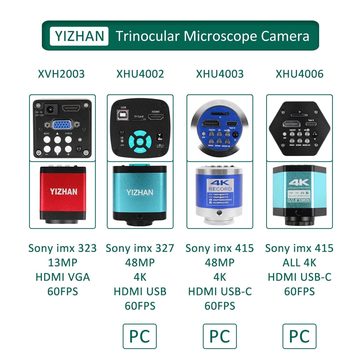 YIZHAN Full HD Digital Microscope Electronic 4K Soldering Microscope HDMI VGA USB 150x Lens Upgraded Reinforced Bracket Original Techelectronicx