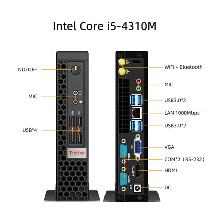 TexHoo Mini PC Gaming Computer Intel Core i5 13500H AMD R7 5800H Processor ITX Windows 11 Pro 10 System Unit DDR4 NVMe WiFi Techelectronicx