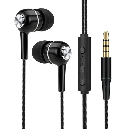 3.5mm Wired Earphone In-Ear Headset HIFI Heavy Bass Earbuds Monitor Sports Headset Stereo Music Gaming Headphone with Microphone - TechElect