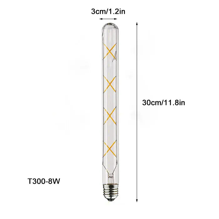 100-240V 6000K LED Filament Light Bulb 110V 120V 6500K Tubular Edison Bulbs T10 T185 T225 T30 T300 Long Tube 4W 6W 8W led Bulb Techelectronicx