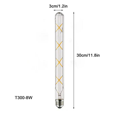 100-240V 6000K LED Filament Light Bulb 110V 120V 6500K Tubular Edison Bulbs T10 T185 T225 T30 T300 Long Tube 4W 6W 8W led Bulb Techelectronicx