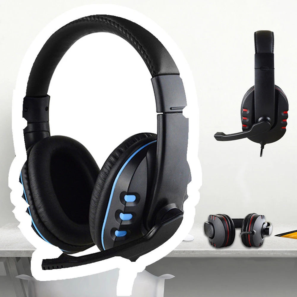 Headphones 3.5mm Wired Gaming Headset Earphones Music For PS4 Play Station 4 Game PC Chat computer With Microphone - TechElect