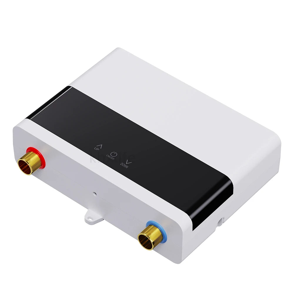 110V/220V Instant Water Heater Bathroom Kitchen Wall Mounted Electric Water Heater with Remote Control LCD Temperature Display Techelectronicx