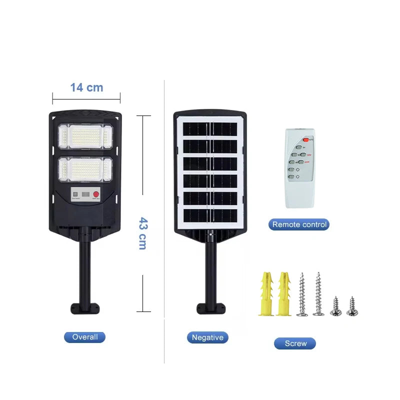 100000LM 2000W/1500W/1000W Solar Led Light Outdoor Powerful Outdoor Motion Sensor Solar Lamp Waterproof Garden Street Lamp TechElect