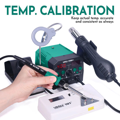YIHUA 938BD-II 740W Hot Air Gun BGA Rework Station SMD Soldering Iron Desoldering Station LED Lamp Digtal Display Welding Tool TechElect
