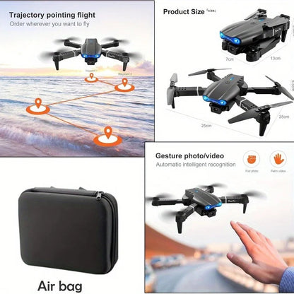 1080P HD Dual Camera E99Pro Drone & Altitude Hold, Beginner Friendly - Long Battery Life, USB Charging, Perfect Gift for Outdoor Techelectronicx