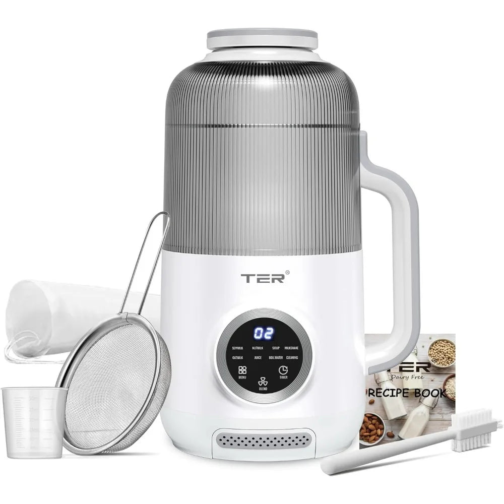 10-in-1 Multifunctional Nut Milk Maker 40oz Electric Blender Machine for Homemade Almond Oat Soy Juice Soup Soybean Milk Maker TechElect