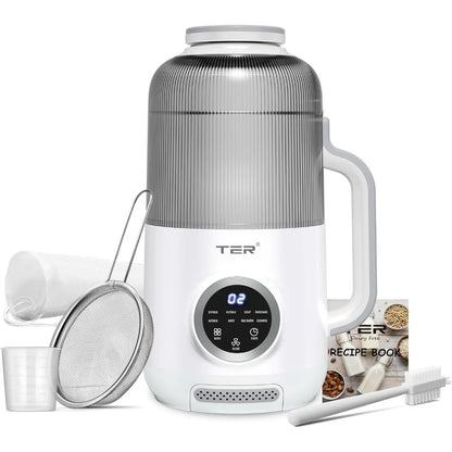 10-in-1 Multifunctional Nut Milk Maker 40oz Electric Blender Machine for Homemade Almond Oat Soy Juice Soup Soybean Milk Maker TechElect