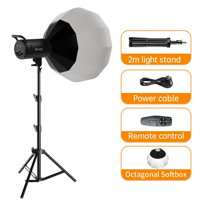 100W Photography LED Video Light  Daylight-Balanced Sun Lamp for Portrait Flash Studio Accessories Youtube Live Techelectronicx