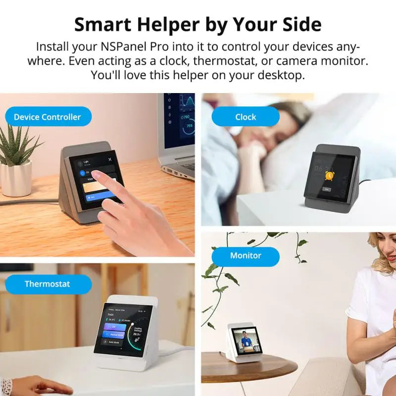 1/4Pcs SONOFF Enclosure Stand Portable Quality Smart Home NSPanel Pro And NSPanel Desktop Wall Shelf Easy Install Techelectronicx