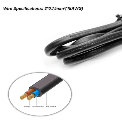 0.3-10m EU Extension Cord C7 Power Cable Figure 8 Euro Plug AC Cable For Samsung LG Sony TV Samsung Monitor Power Supply PS2 3 Techelectronicx