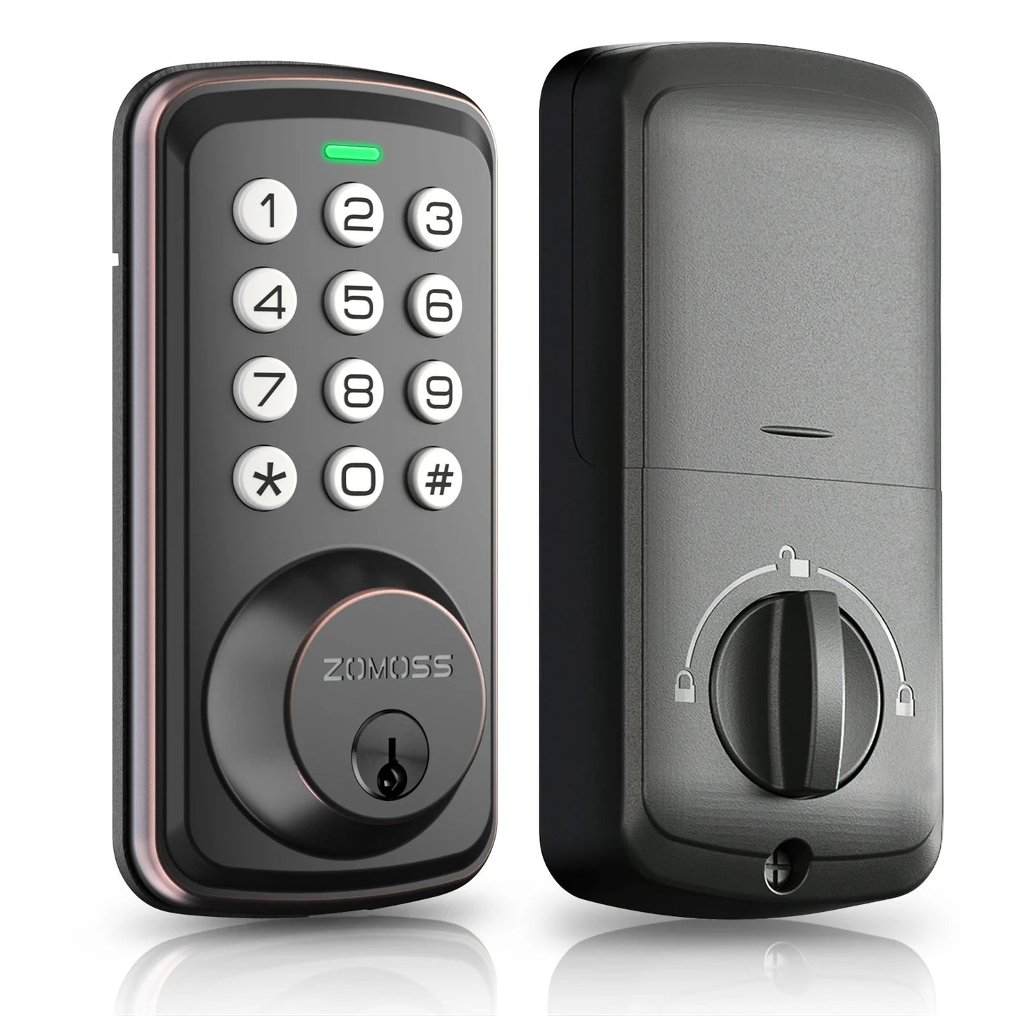 ZOMOSS Keypad Door Lock-Keyless Entry Door Lock-Smart Deadbolt Lock-Anti-Peeking Password-Auto Lock Easy To Install Techelectronicx
