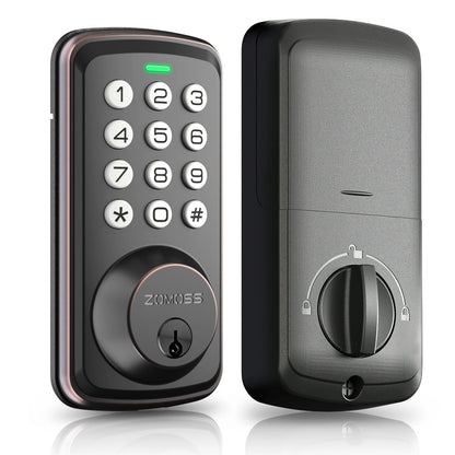 ZOMOSS Keypad Door Lock-Keyless Entry Door Lock-Smart Deadbolt Lock-Anti-Peeking Password-Auto Lock Easy To Install Techelectronicx