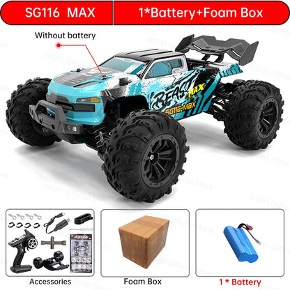 ZLL SG116 MAX/PRO 1:16 High Speed Drift Racing 80KM/H Or 40KM/H Brushless Motor 4WD RC Car Off Road Car Toys for For Kid Gift Techelectronicx
