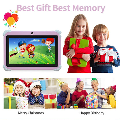 2025 New 7 Inch Cartoon Pattern Kids' tablet Quad Core 4GB+64GB ROM Android 13 Learning Education Games Tablets Children's Gifts Techelectronicx