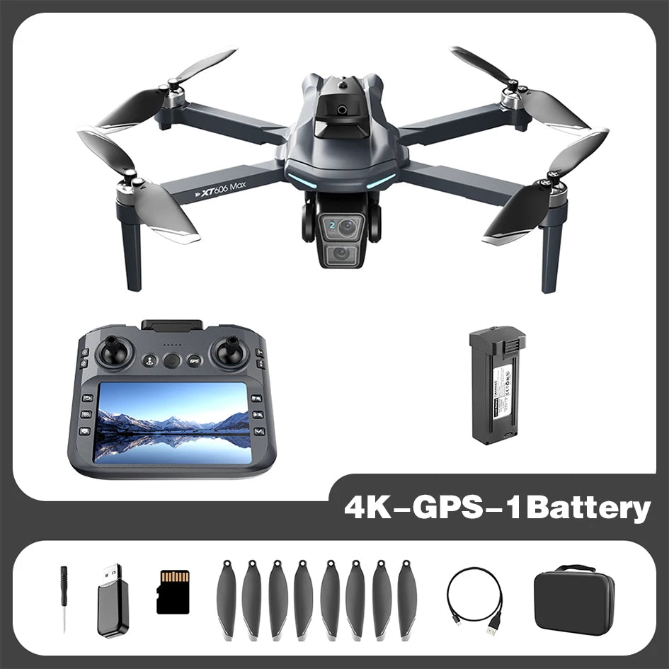 XIAOMI NEW XT606 GPS Drone 8K HD Professional dual camera 5G WIFI FPV Obstacle Avoidance Brushless RC Quadcopter Dron toy MIJIA TechElect