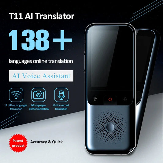 T11 Portable Audio Translator 138 Language Smart Translator Offline In Real Time Smart Voice AI Voice Photo Translator T10Pro TechElect