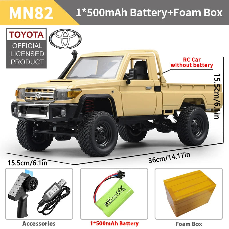 ZWN MN82 MN82S LC79 1/12 Full Scale RC Pickup Short Truck 4WD Remote Control Climbing Off-road Car Toys for Kids Christmas Gifts Techelectronicx