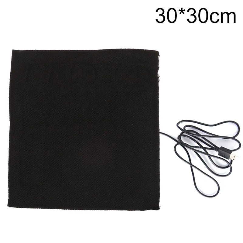 100% brand new 1/4PCS USB 5V Carbon Fiber Heating Pad Hand Warmer USB Heating Film Electric Winter Infrared Fever Heat Mat TechElect
